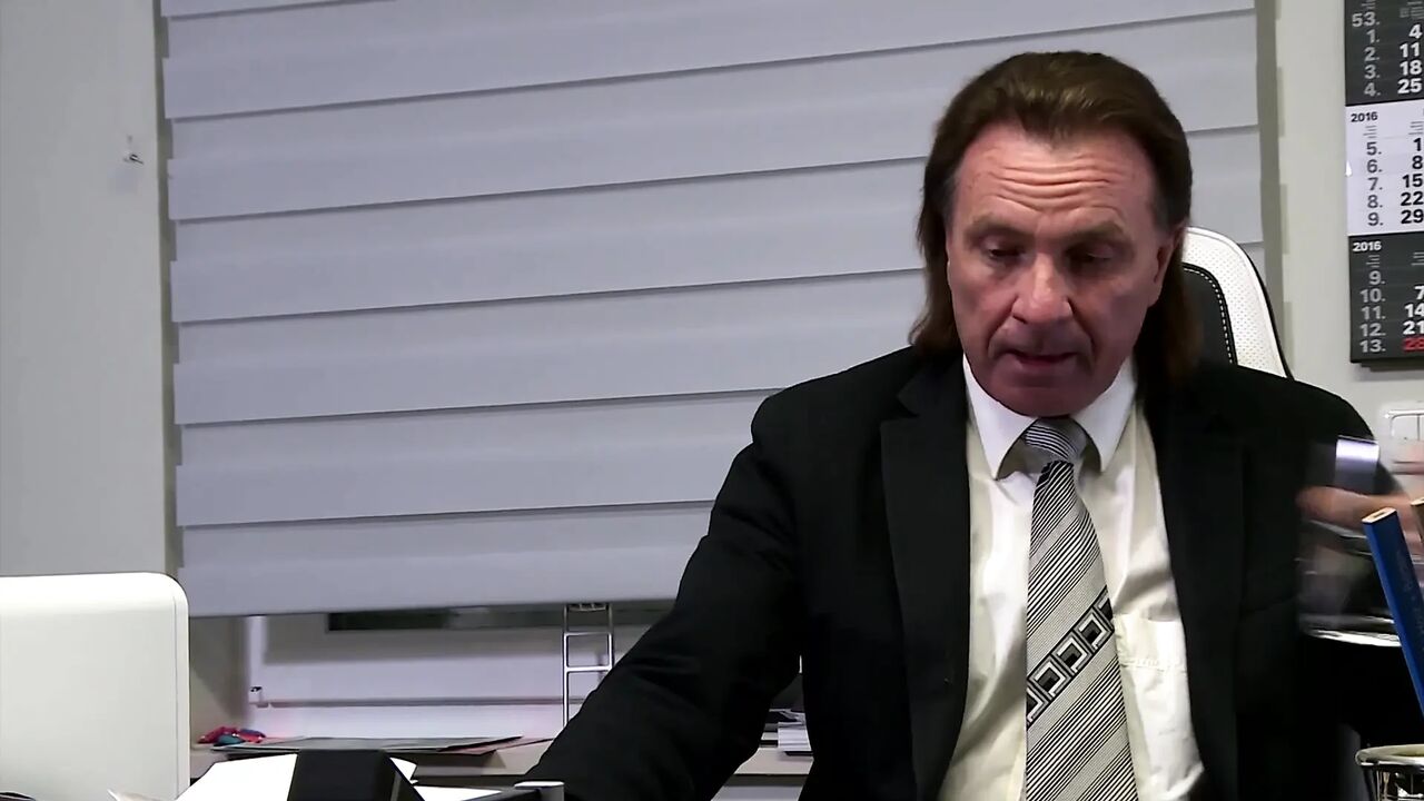 Horny brunette gets anally banged in the office