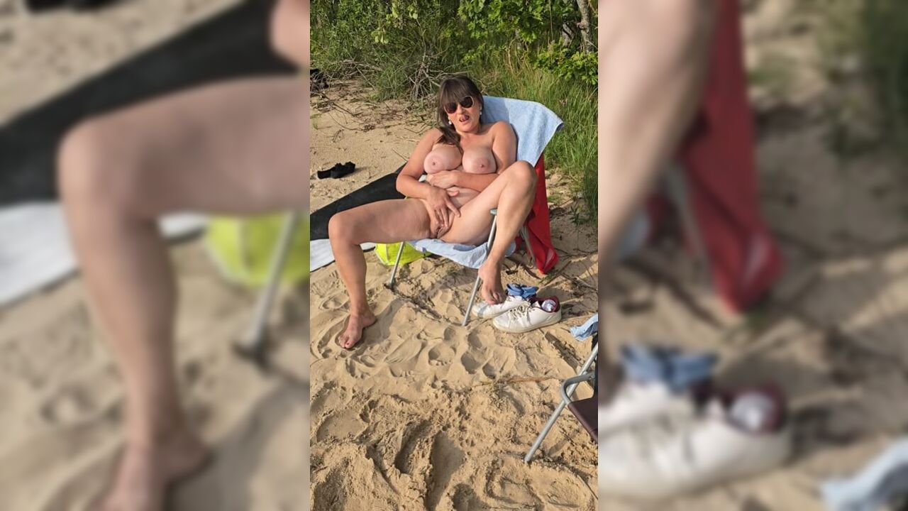 Nude beach. People everywhere.and I lost control