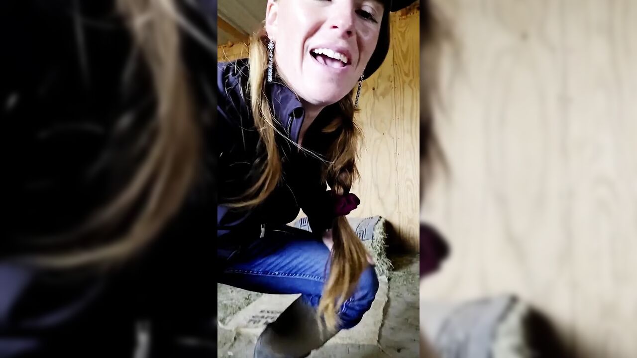 Redhead Strips and Shows off Naked Body While Wearing Muck Boots
