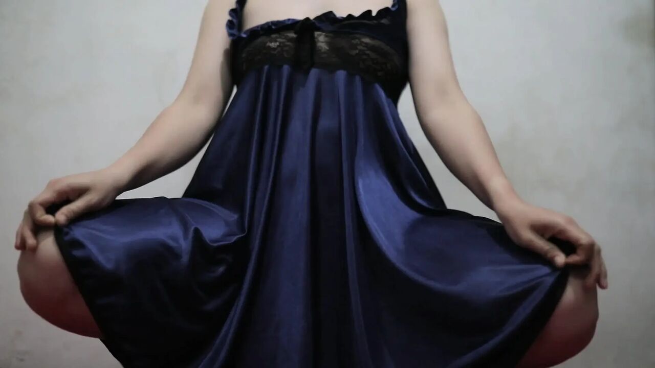 INDO VIRAL, SANGE HEAVY COLMEK UNTIL BECEK WEARING SATIN DRESS