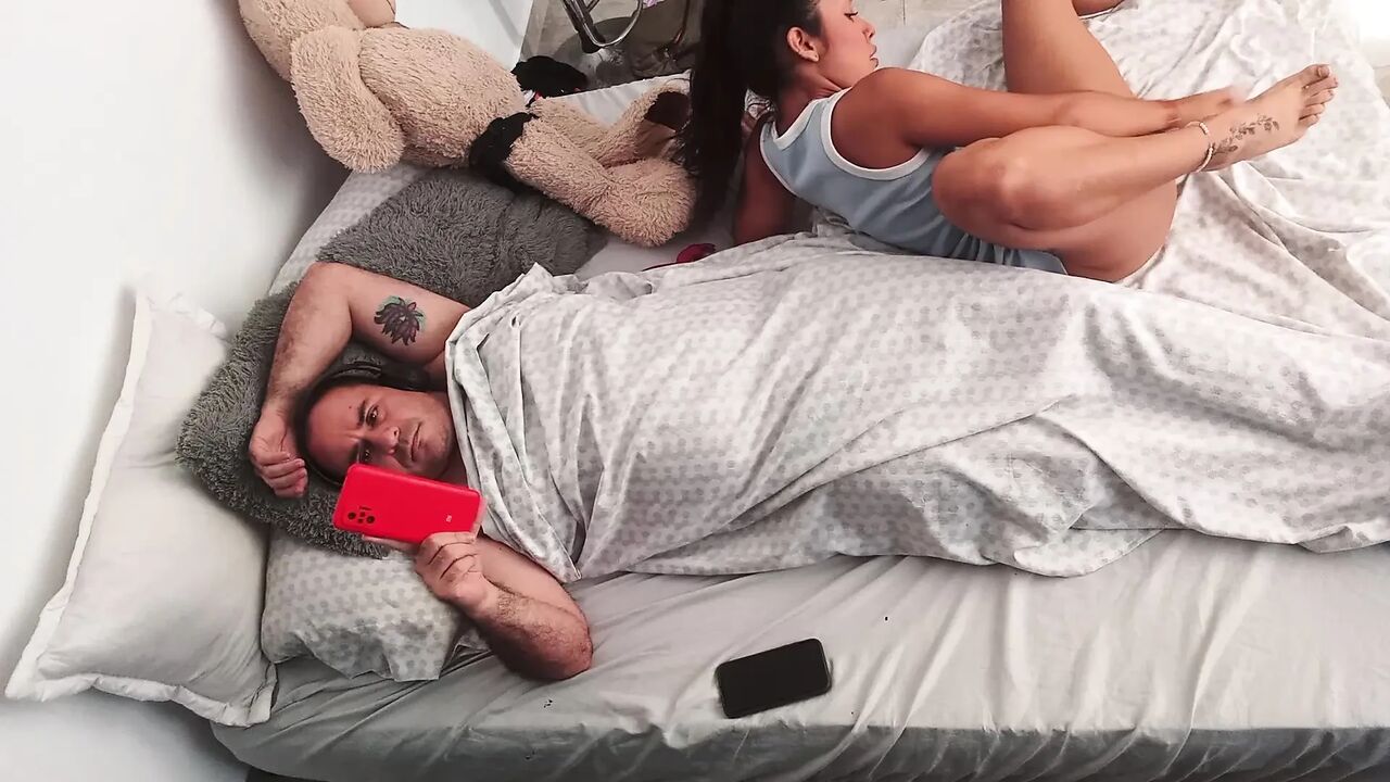 I masturbate in front of my horny stepfather and we make a video.