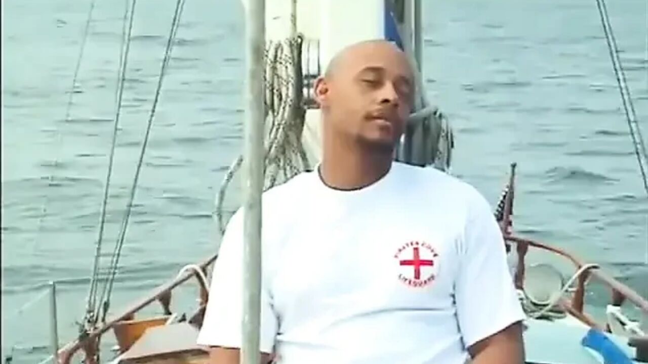 Black threesome pussy licking pussy fucking on the yacht