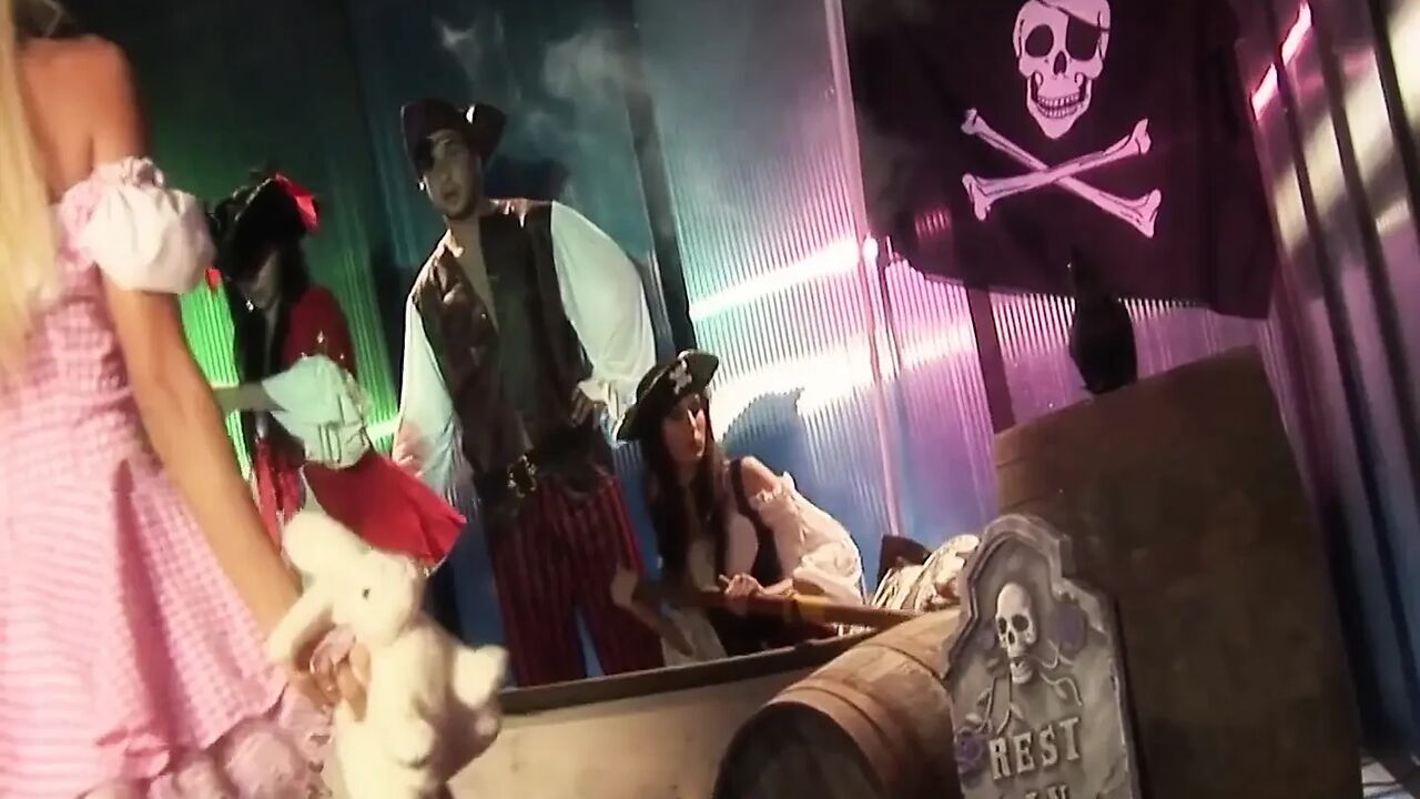 Hard Bitches Scene-1_orgy of Friends Dressed as Pirates Sharing Cumshots