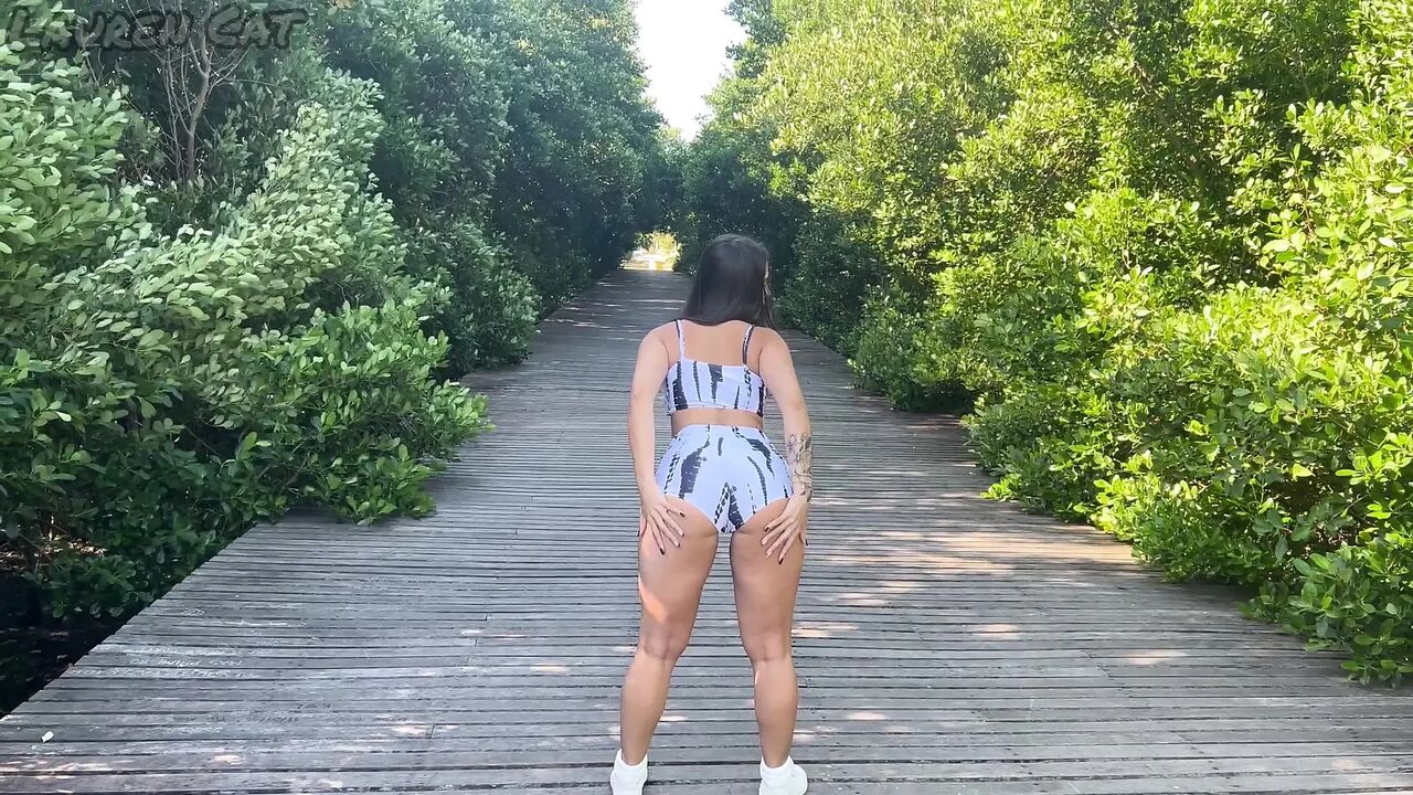 Blowjob with Cum in Mouth in a Beautiful Natural Landscape