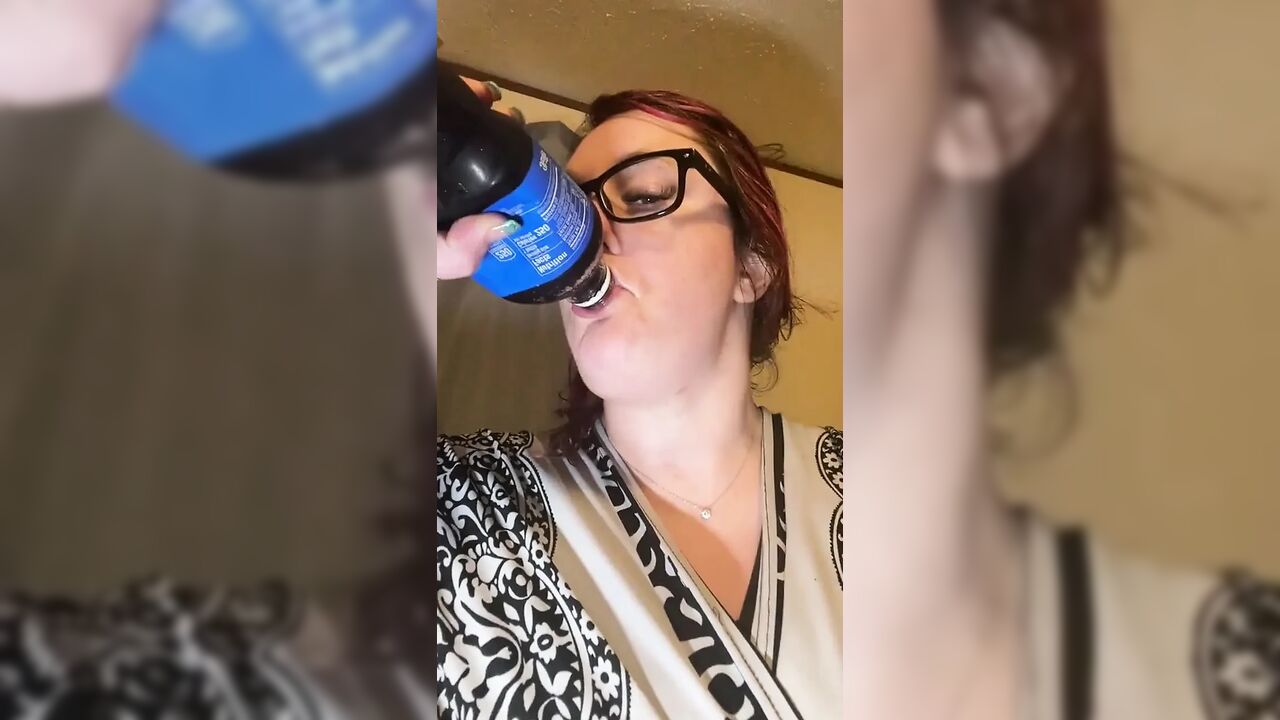 Chugging a Cola - Sexy Sequel with Close Ups! Lots of Sounds! Second Episode