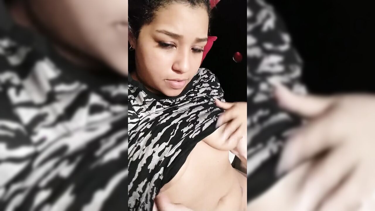 18 year old brunette big saggy tits from New York United States fucking her stepbrother's big dick for here