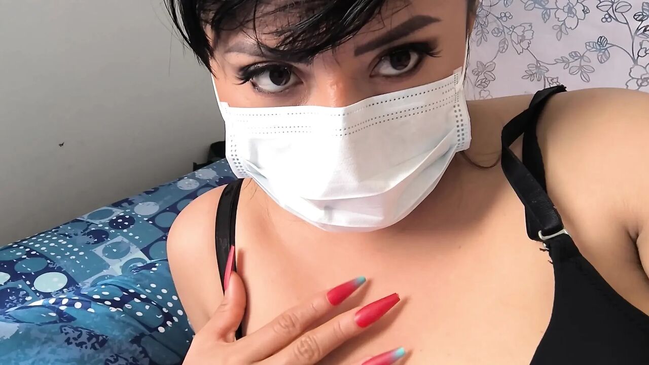Beautiful busty student gets herself aroused fantasizing about having sex, she rubs her clitoris and moans like a slut