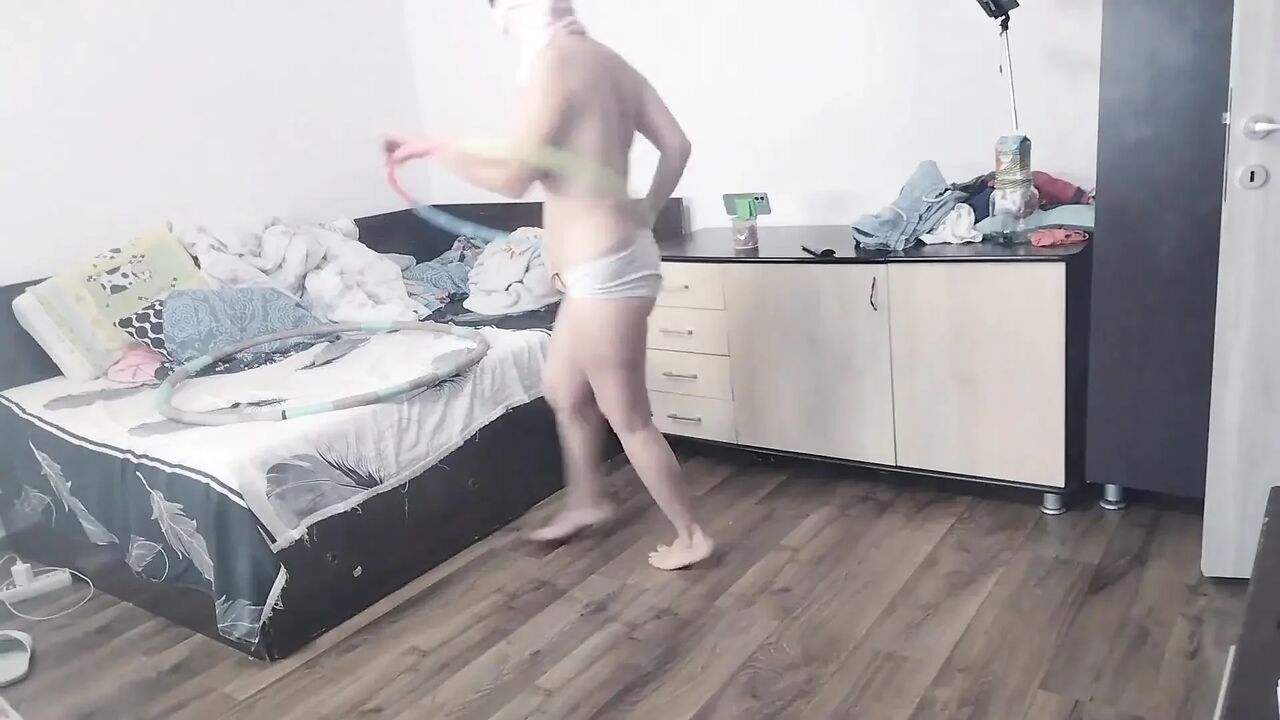 Sexy Wife Workout at Home Naked.