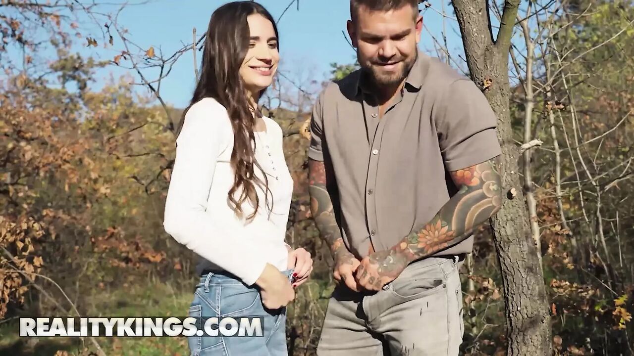 REALITY KINGS - Candie Luciani & Juan Lucho’s Outdoor Quickie Goes Wild With A Lucky Camera Guy