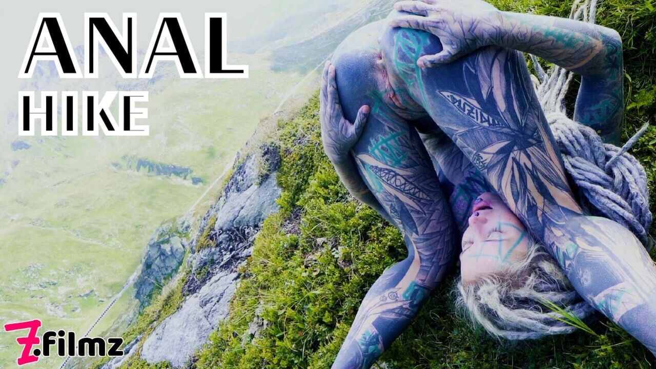 Tattooed couple OUTDOOR ANAL POV fuck