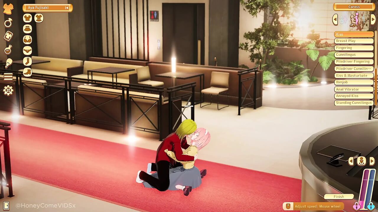 I meet&fuck big breasted girl in a hotel lobby