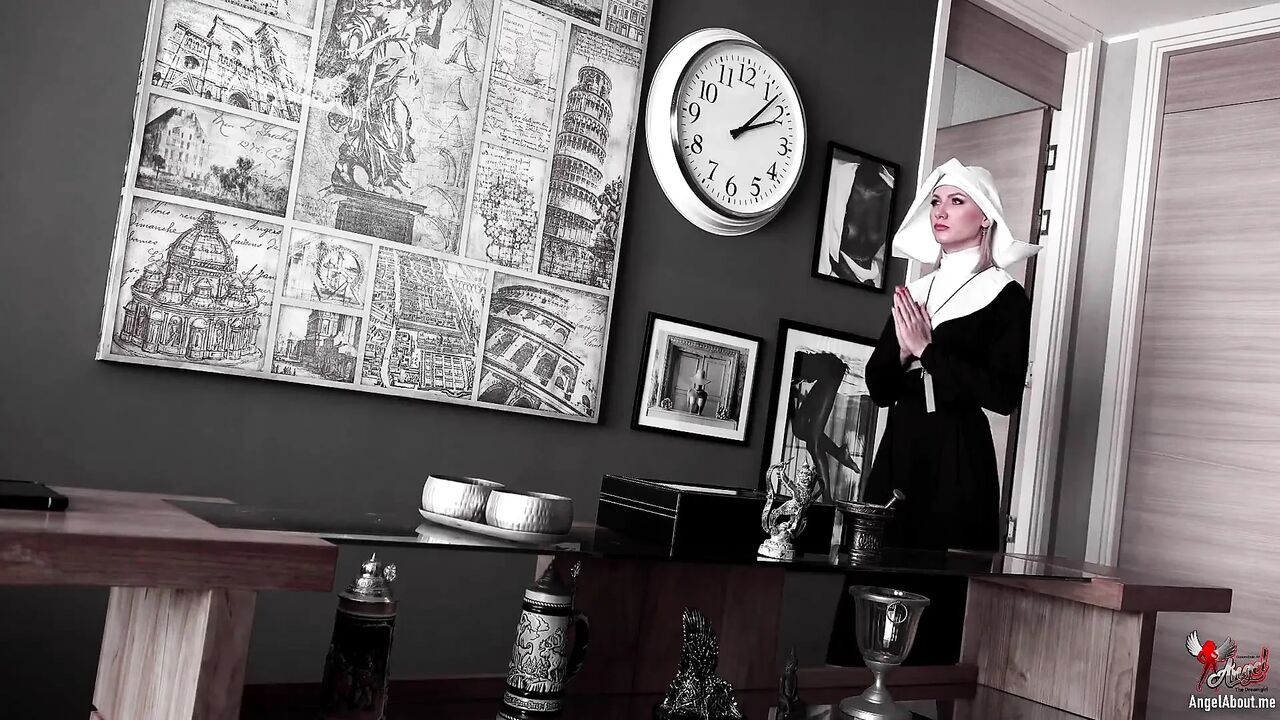 622 What did the found treasures push the nun to?