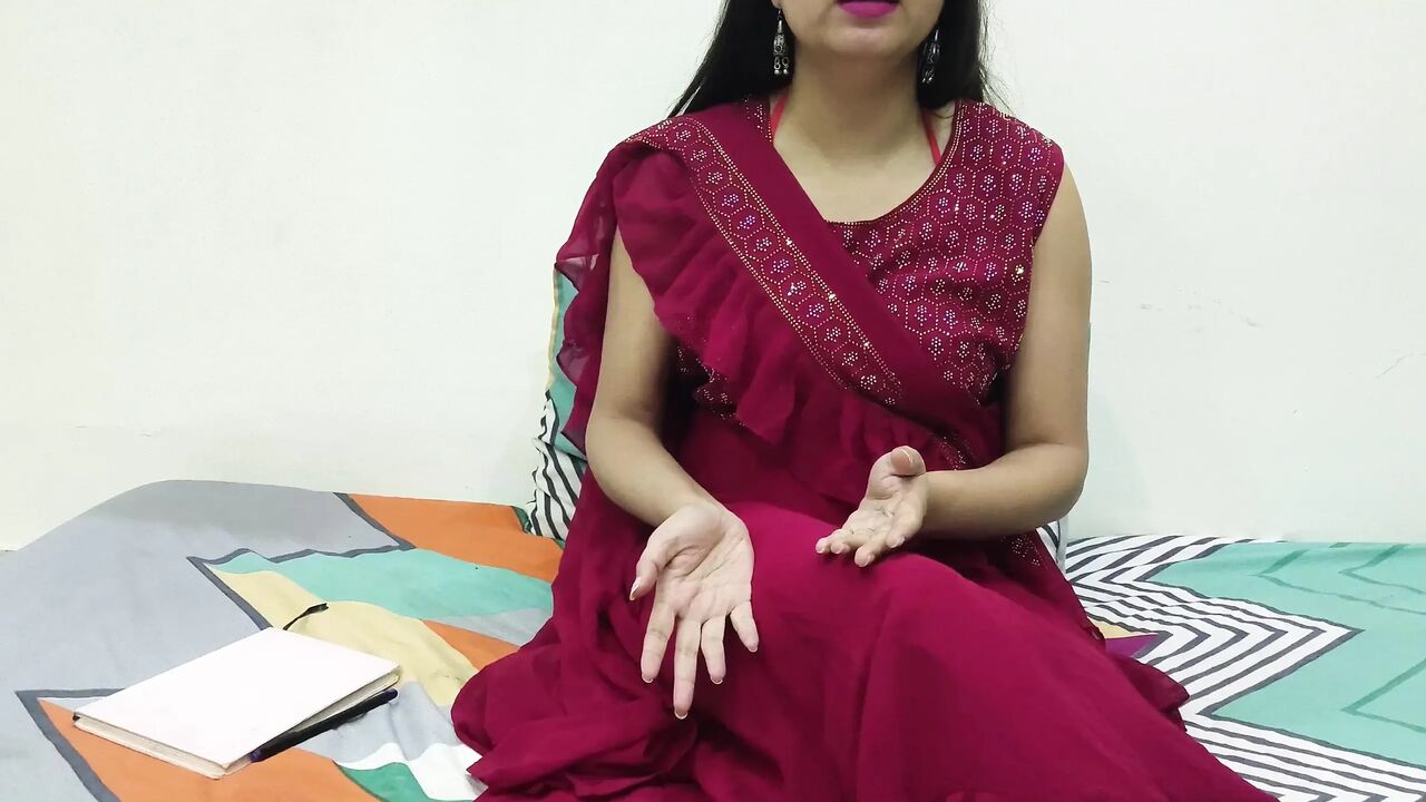 Hot Indian saara bhabhi pussy licking and hard fuck for teaching first sex to devar.