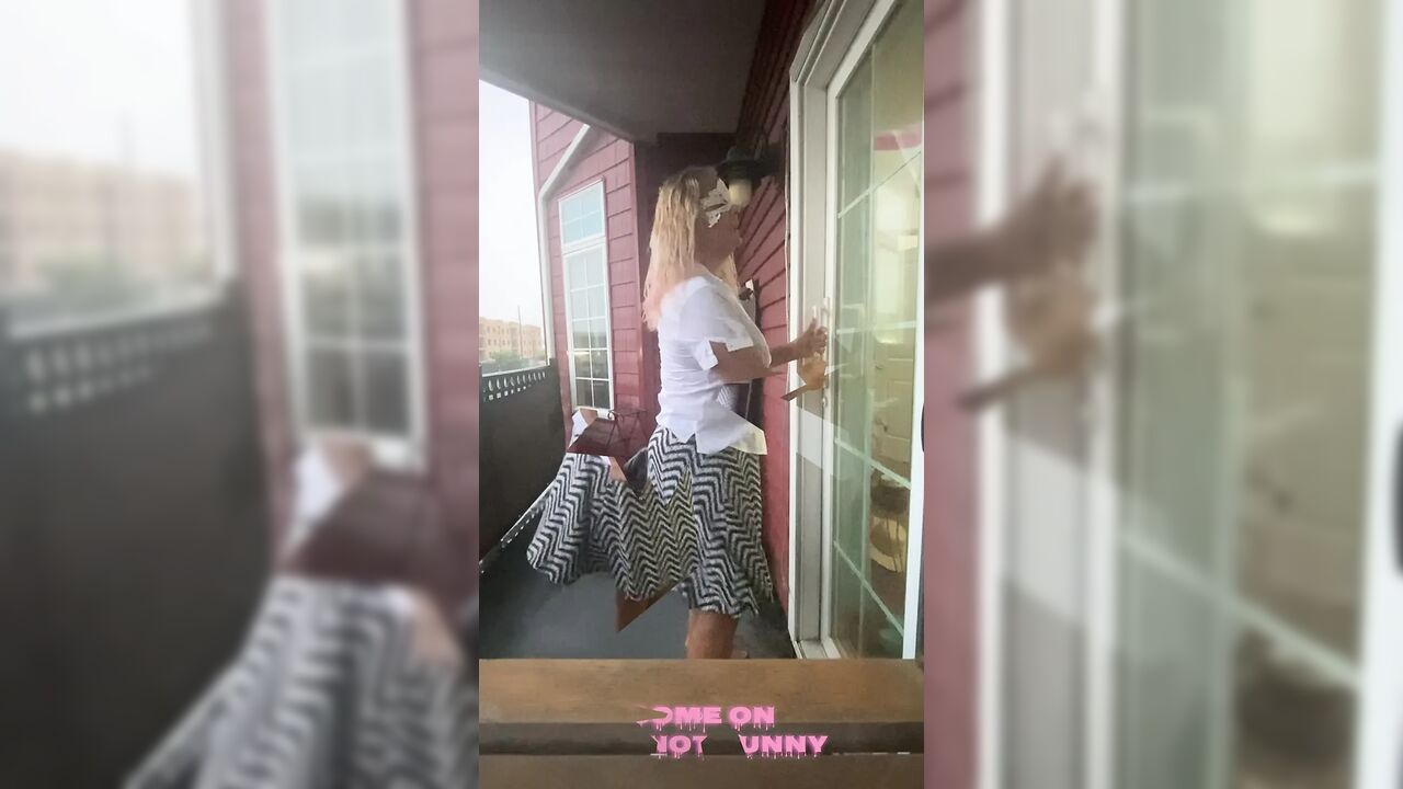 Locked outside in the rain