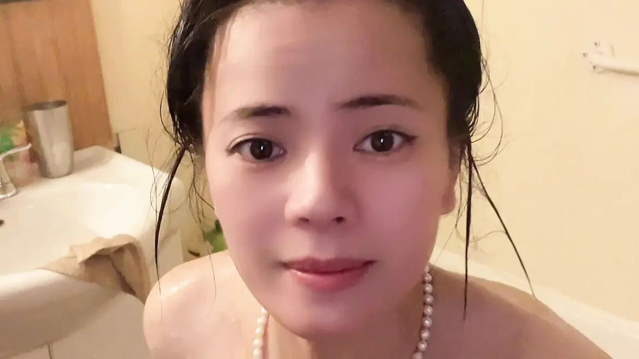 petite hana nake in bathtub her shower time wet all body
