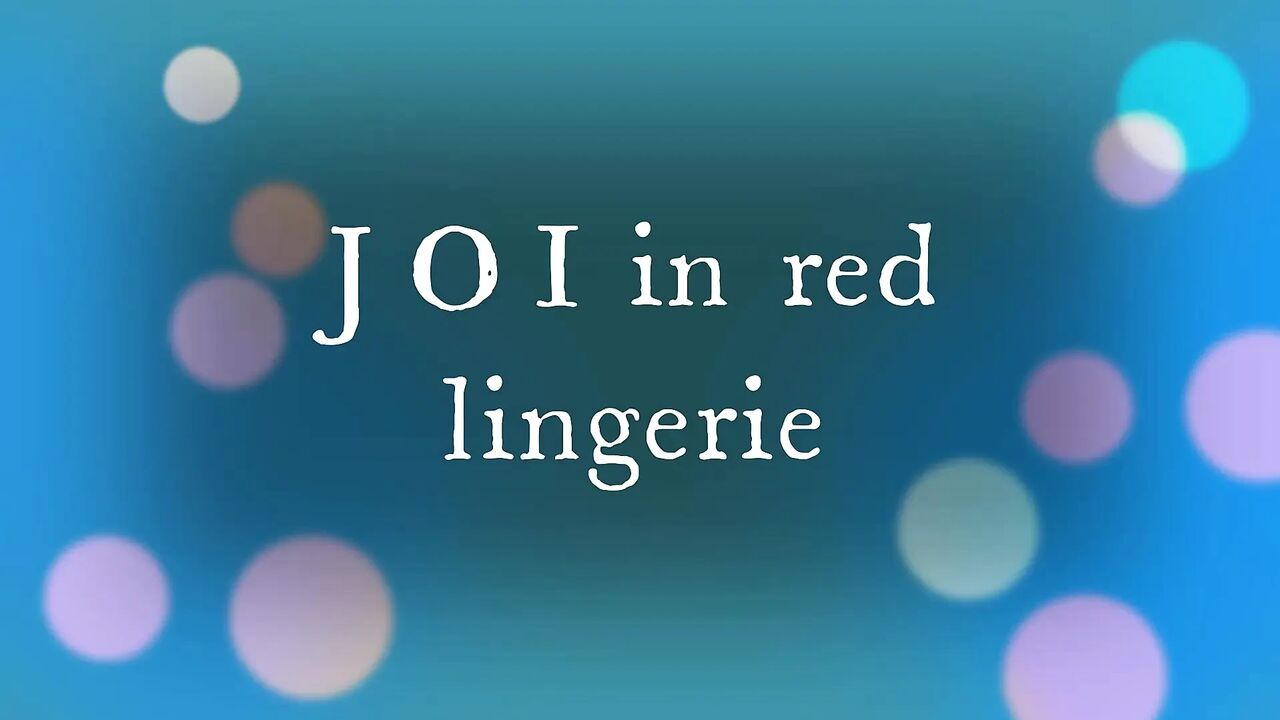 Sexy JOI with Hot Red Lingerie