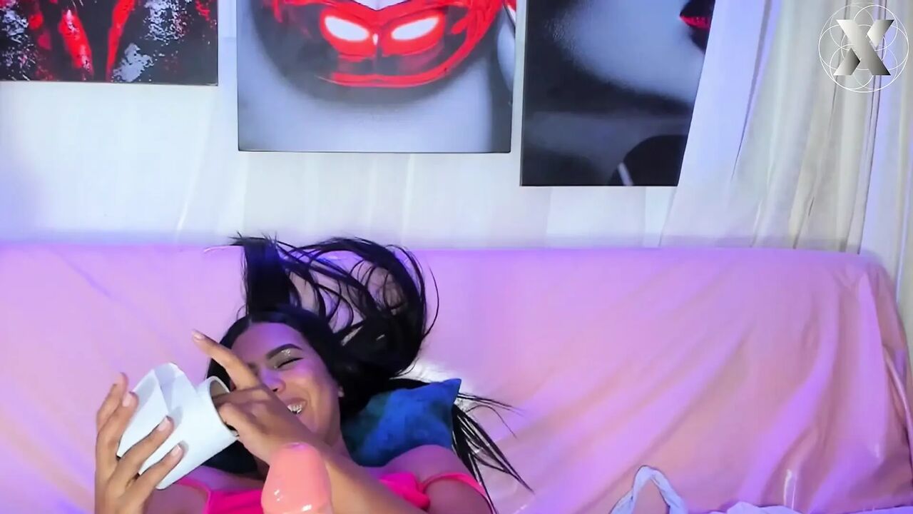 Twin Dildo Fucking Our Pussies at the Same Time
