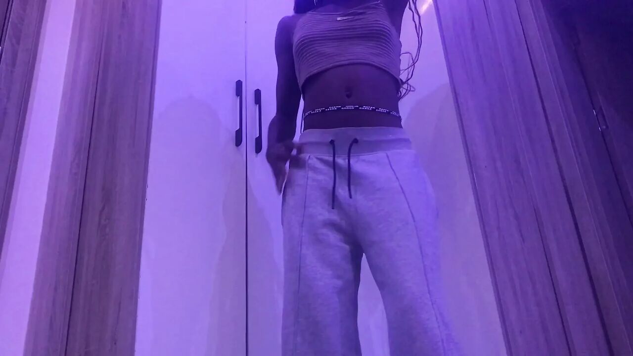 Sexy Slim Ebony POV Shakes Her Curves in a Teasing Dan