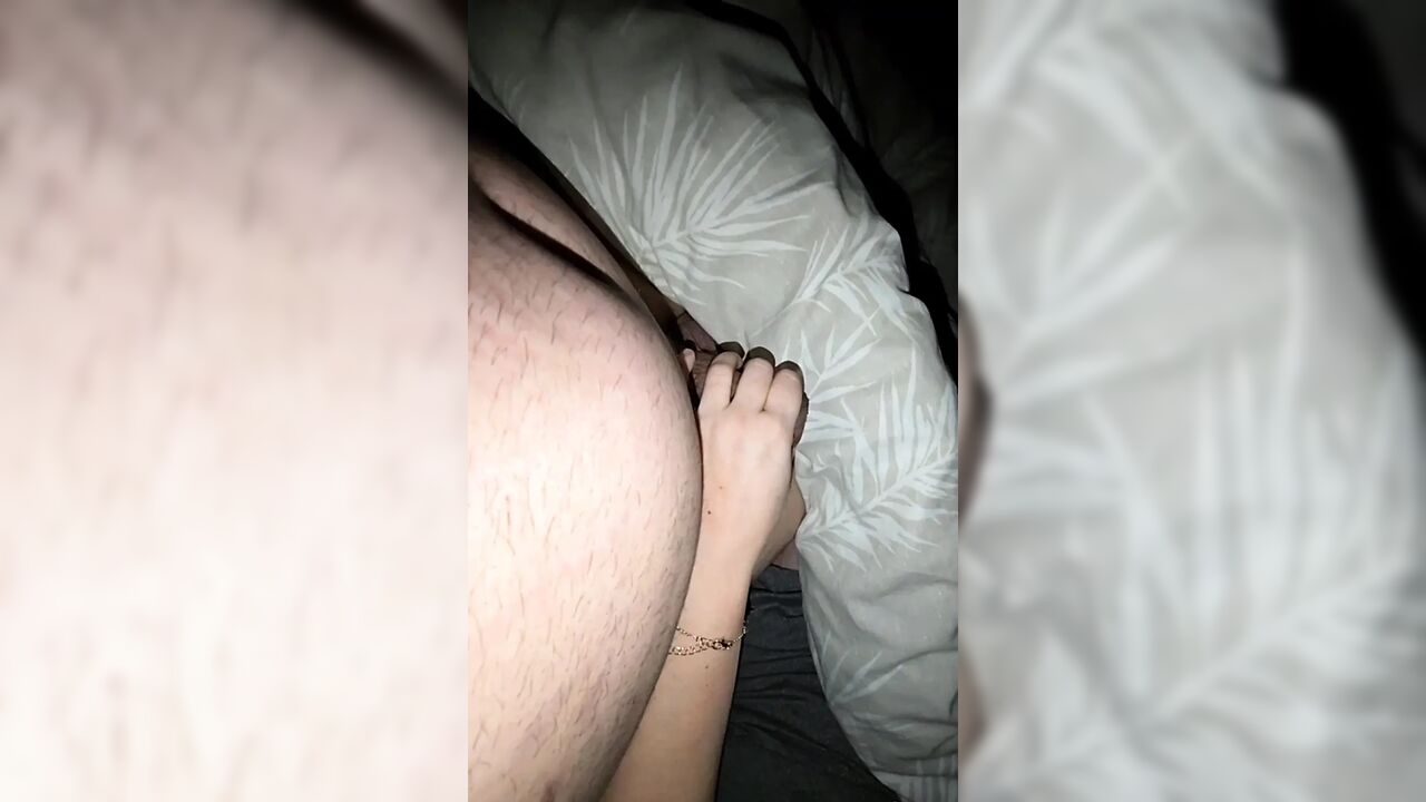 Unorthodox Step Mom Unplanned handjob on step son big dick
