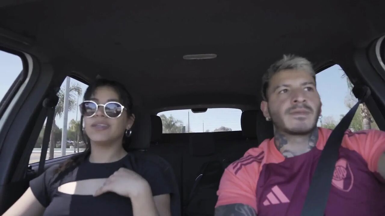 My Stepsister Strips Naked in Car, I Take Her to a Motel