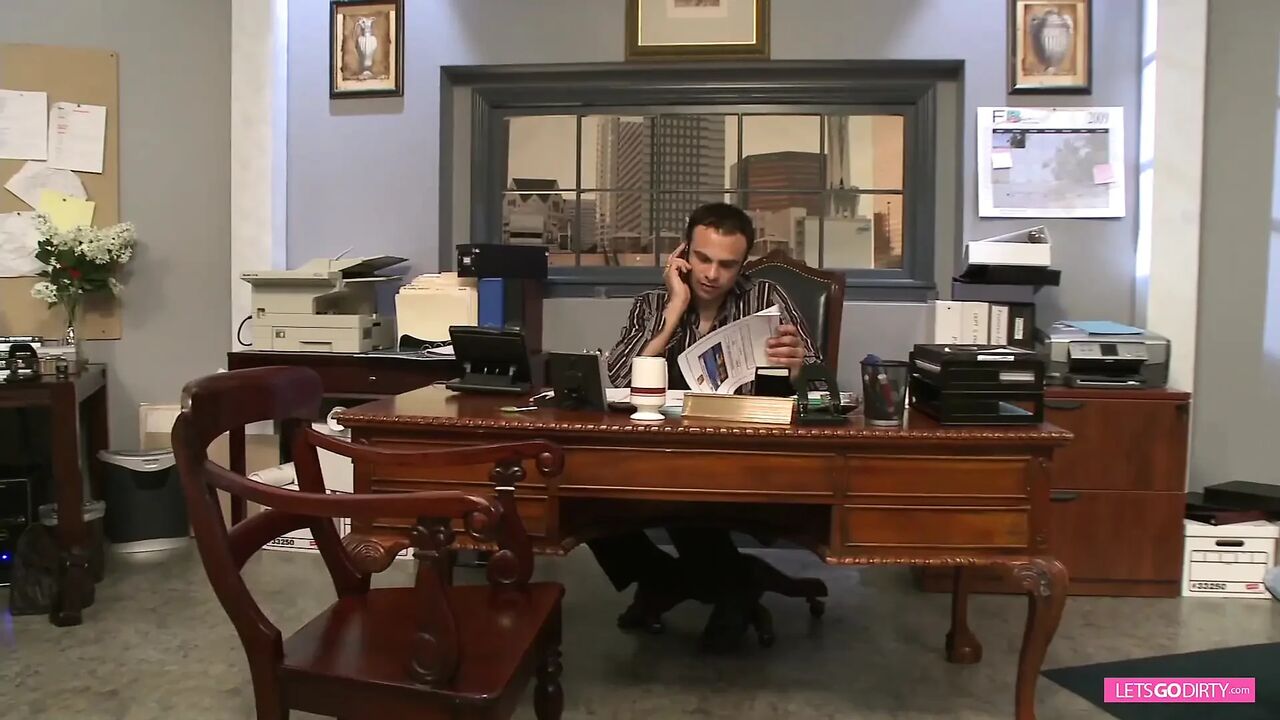 My big boobed slut for the office fuck