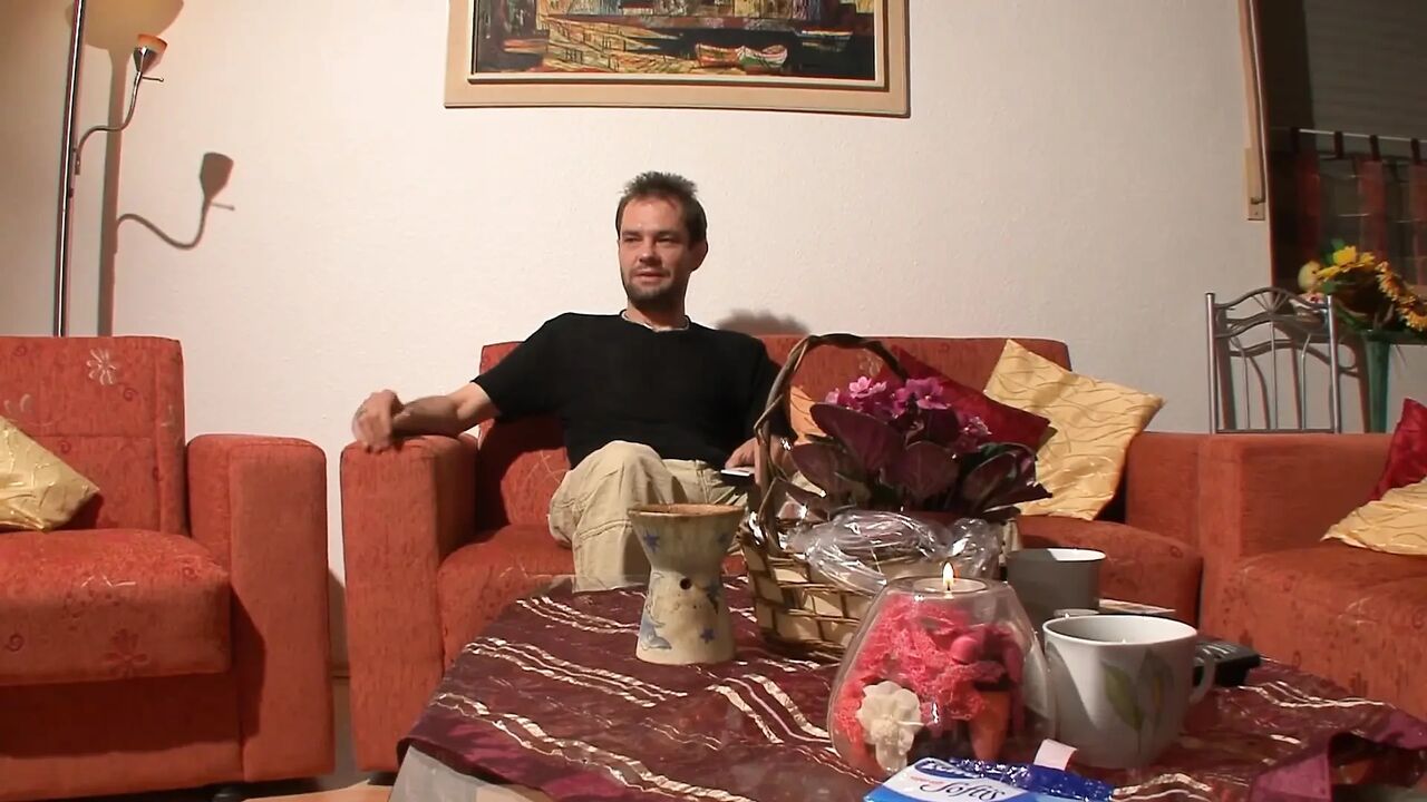 The couple enjoys fucking while watching porn