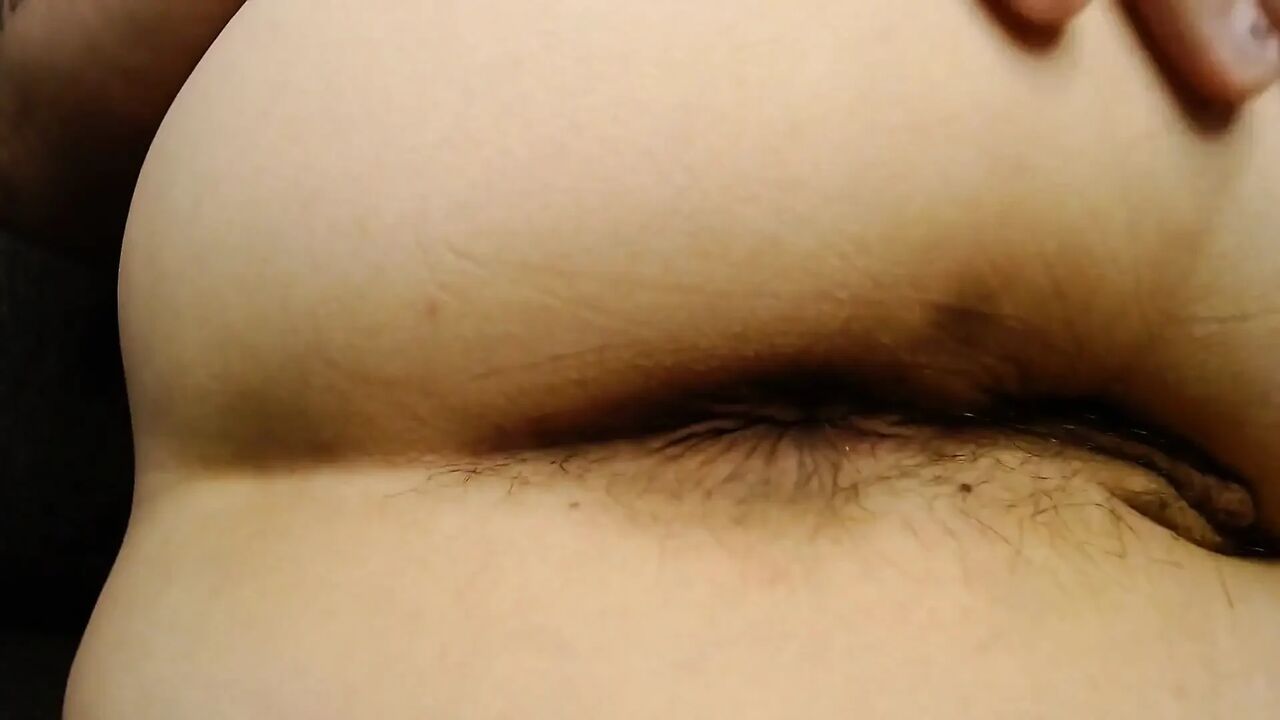 Sweet Closeup Hairy Winkling Tight Brown Little Asshole