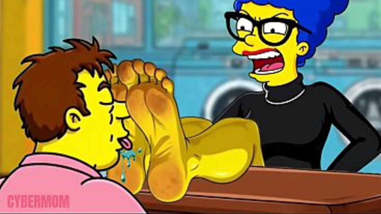 The Dirty Wrinkled Soles Of Marge Simpson's Feet. Tarantino Parody