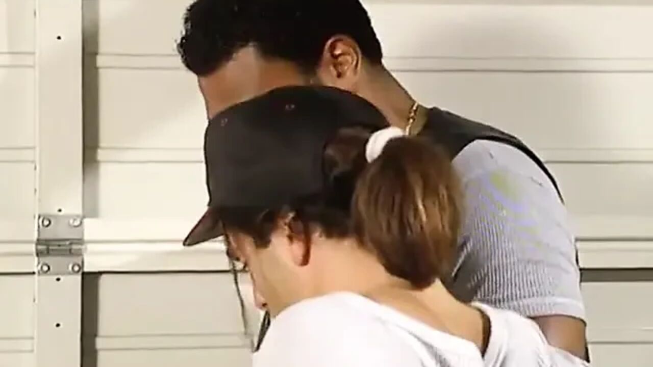 Threesome in the Car Garage with a Black Stud and Double Penetration