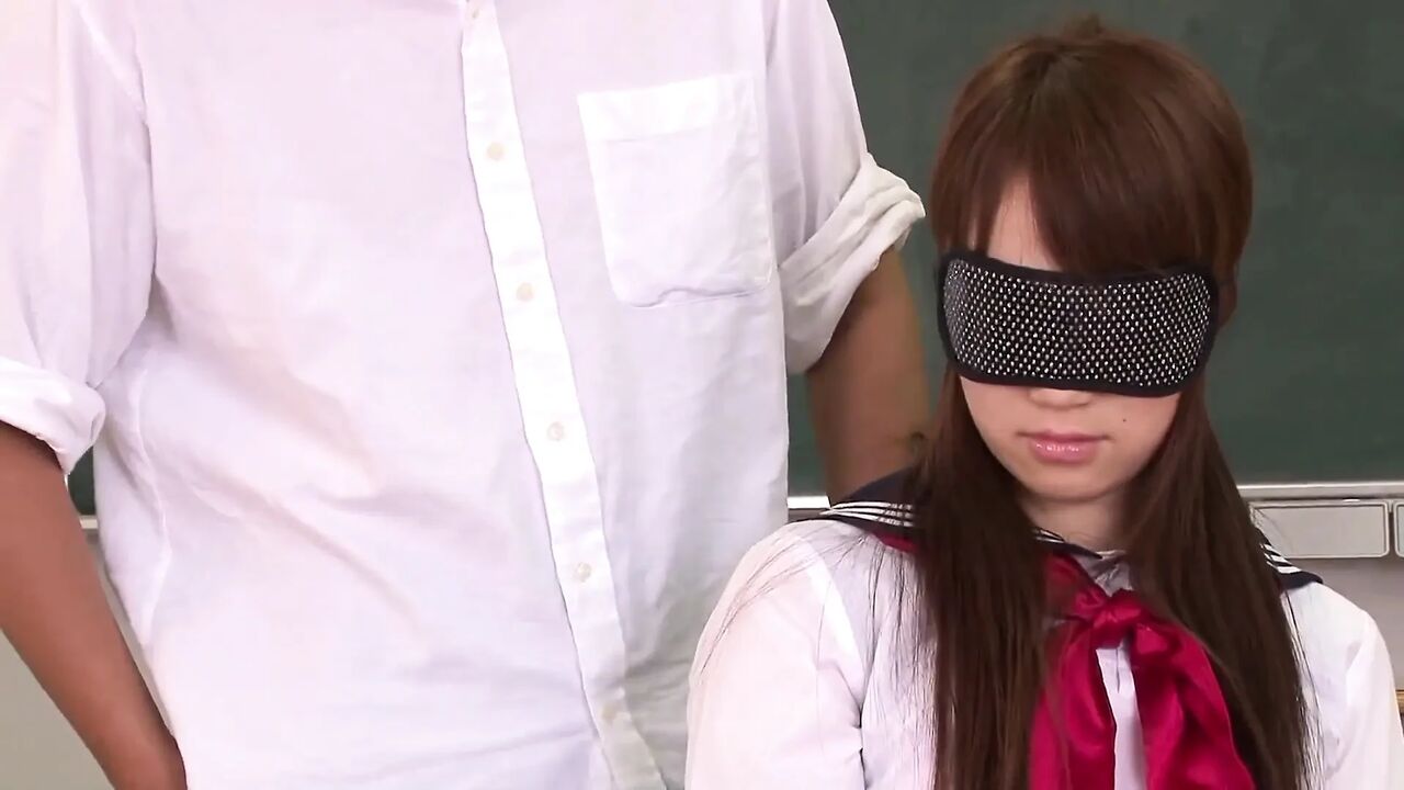 Petite Asian college girl gets a group lesson