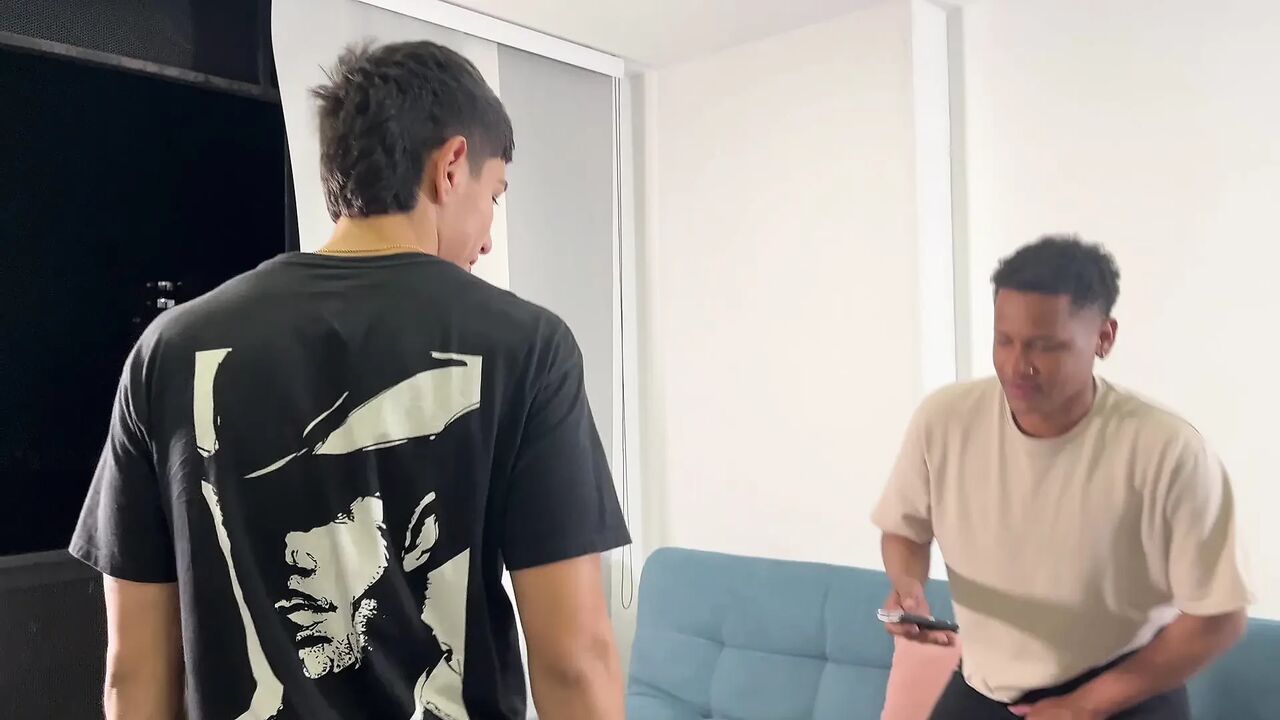 WE FUCK A CO-WORKER AND SHE CHOKES ON TWO BIG COCKS ONE IN PUSSY AND NOW IN THE MOUTH