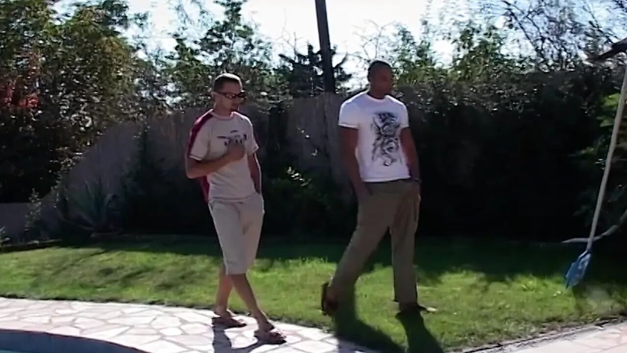 Pregnant Slut Fucked by Two Studs