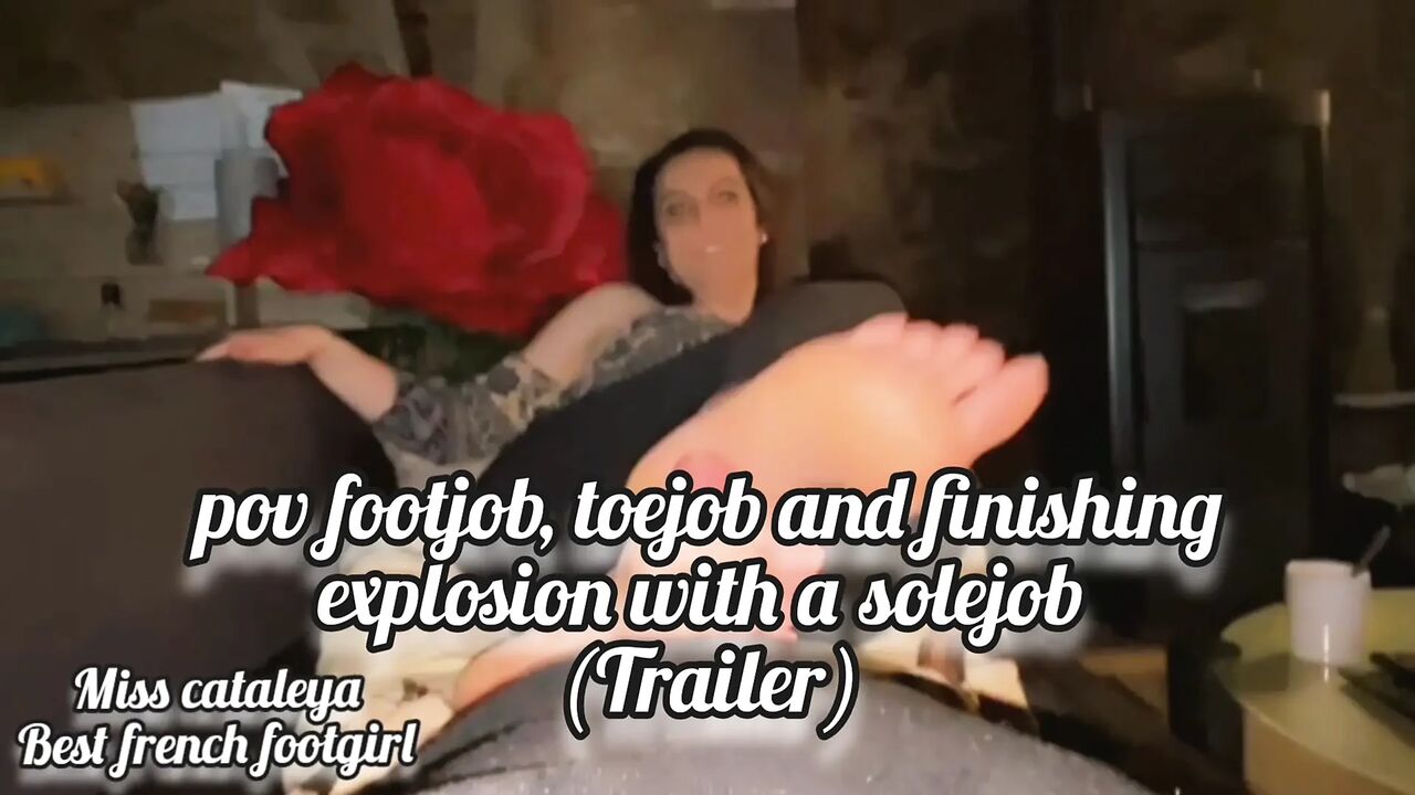 Miss cataleya pov footjob toejob and finishing with solejob for huge cumshot