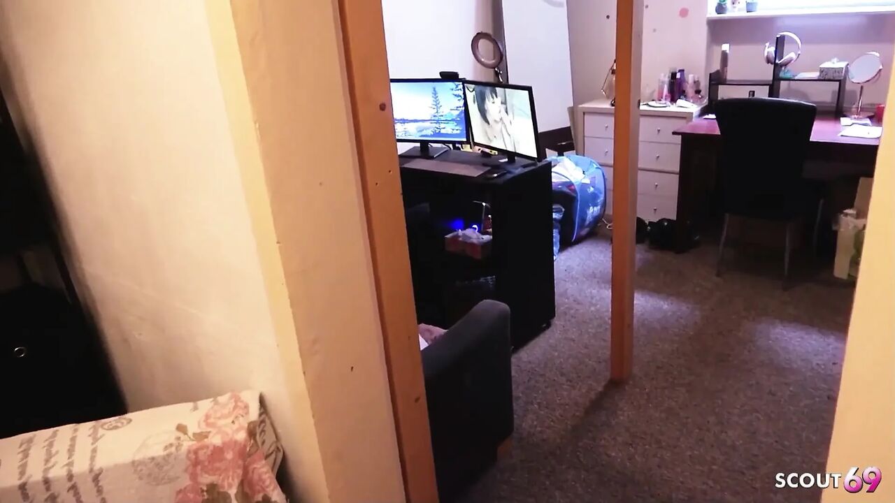German Step-sister Maria Saint Caught Watching Porn and Seduce to POV Fuck