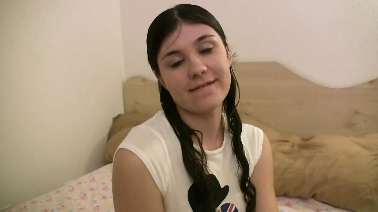 Cute amateur teen does what he says