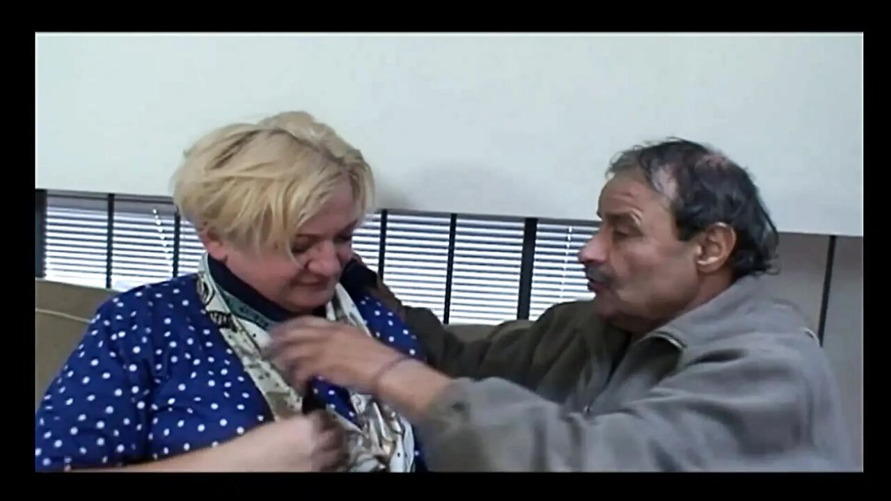 Granny with Huge Boobs Sucks an Old Cock