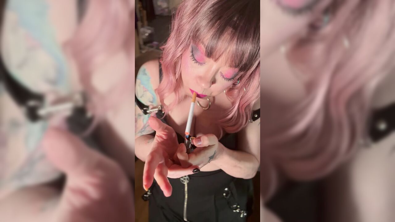 The Smoking Queen Tina Snua Lights Up A Cigarette & Does Lots Of Drifting & Dangling