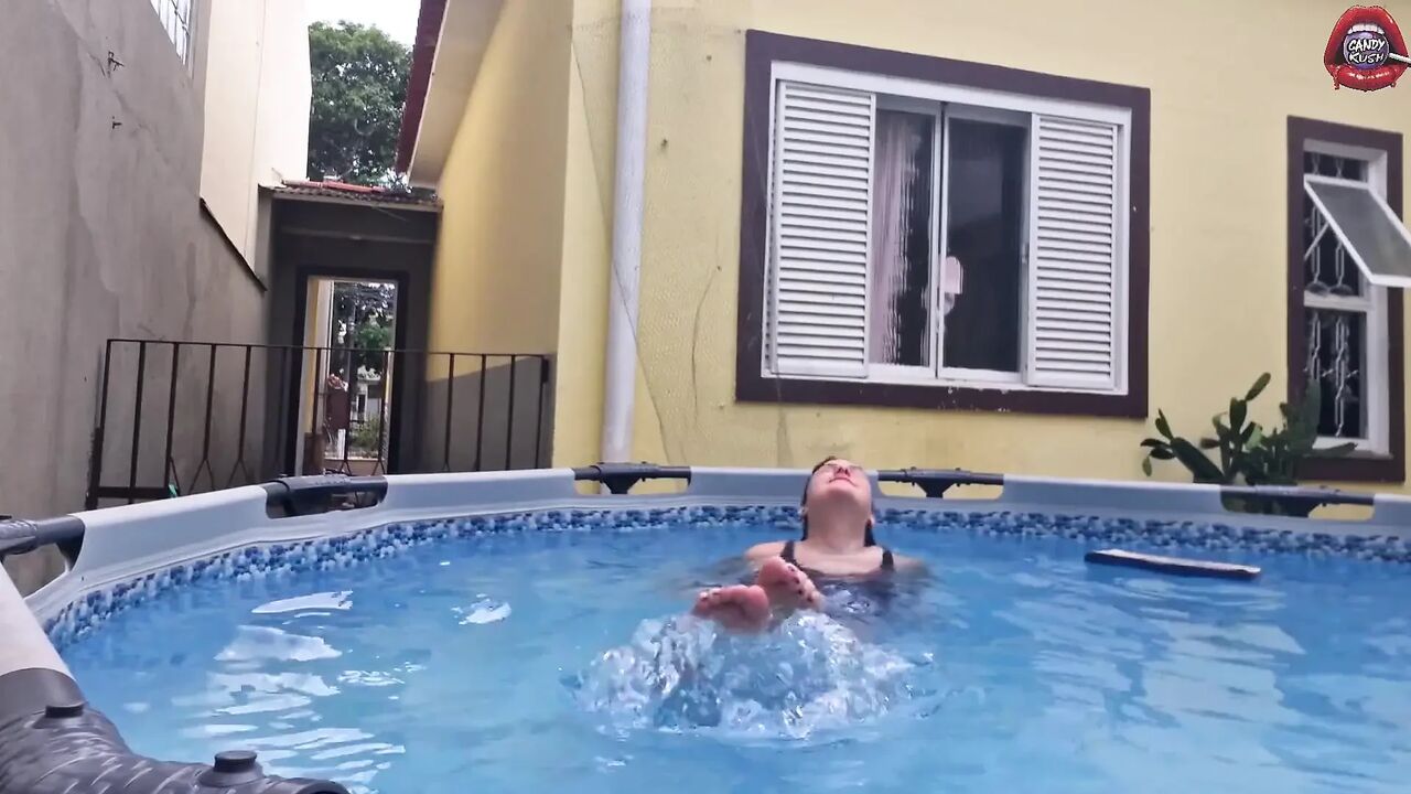 Your Slut Neighbor Showing Herself in the Pool