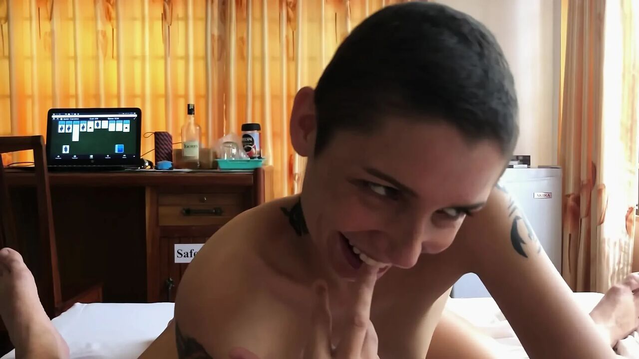 I caught masturbating roommate and helped him cum! POV blowjob, deepthroat, cum in mouth and cum swallow
