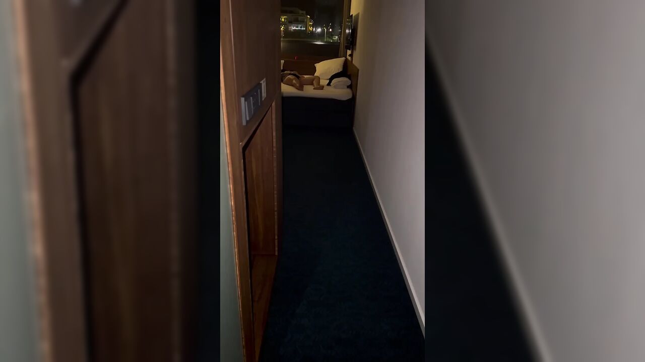 Hotel Room Masturbation Blonde worries trembling twitching moaning