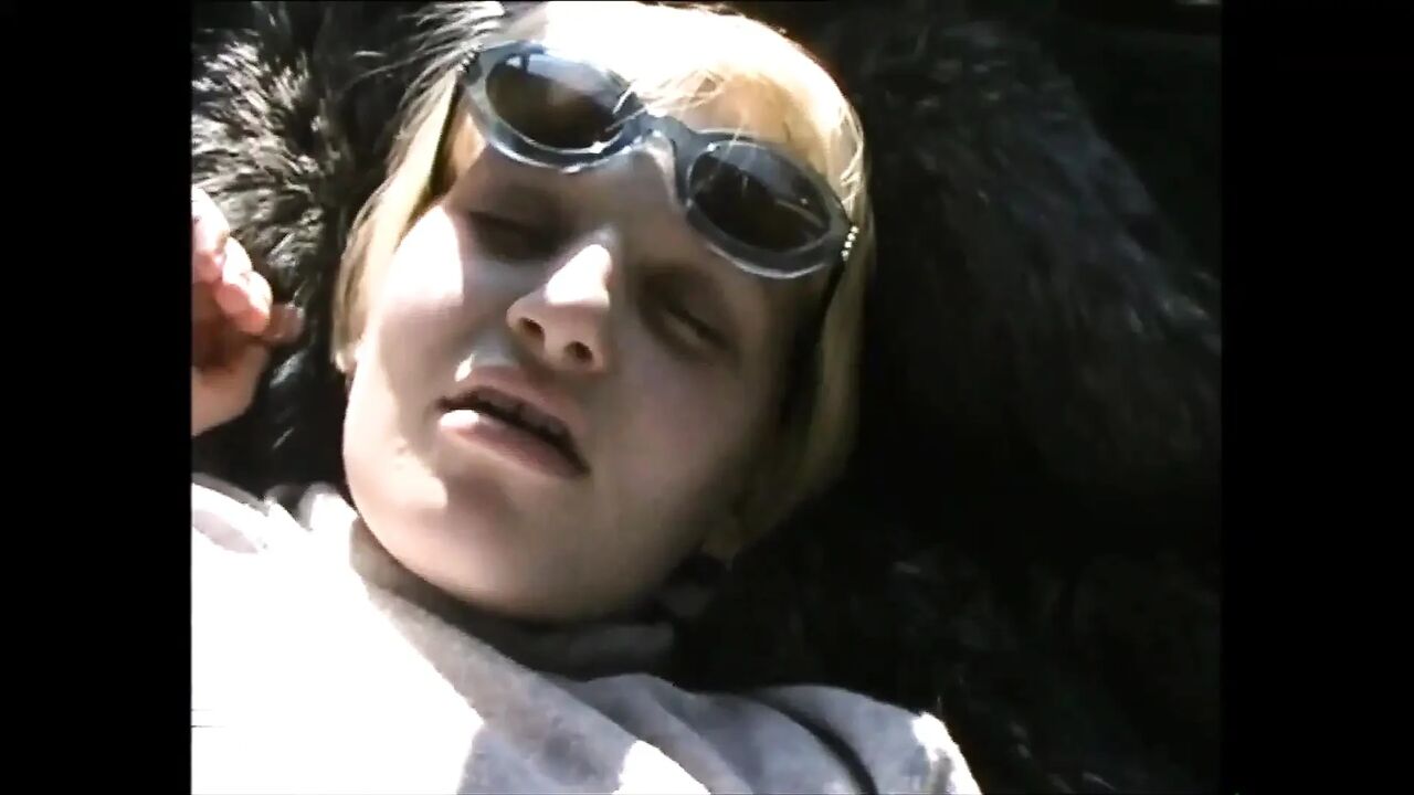 Horny Young Girl with Hairy Pussy Fucked in Car and Cum on Huge Tits by Big Amateur Cock