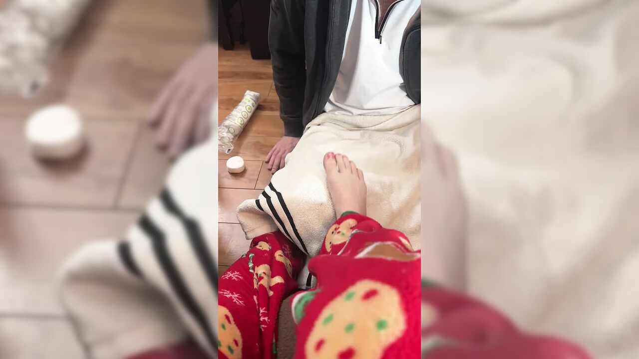 Daddy Cleans My Toenail Polish off.