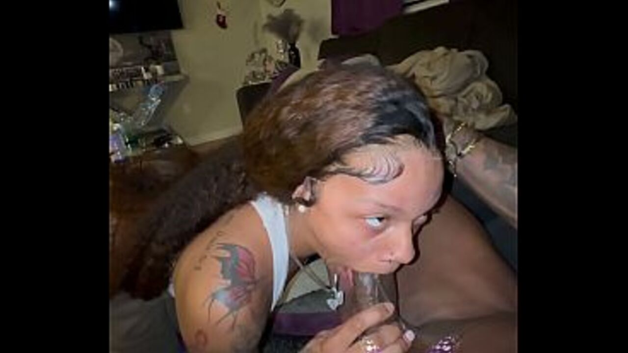 Sucking BBC til he Nuts in my Throat