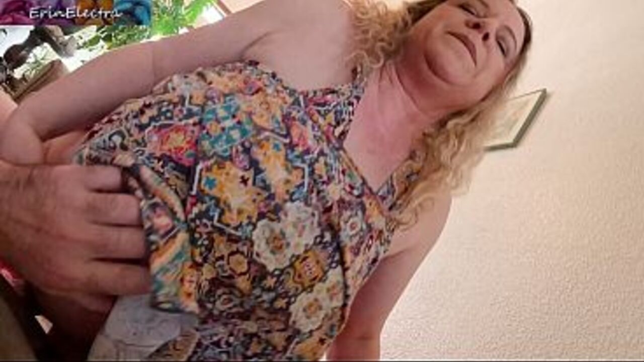 Snuggling with stepmom on the couch and accidental creampie