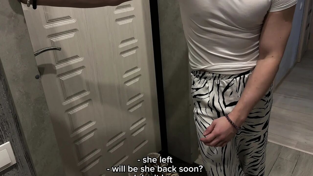 Milf got horny and fucked her daughter's boyfriend while she was away