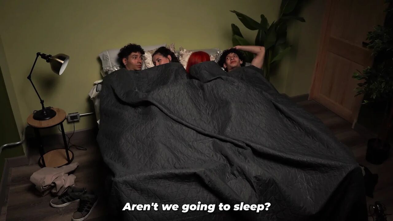 Friends end up in a partner swap after arriving home from a party - incredible foursome!