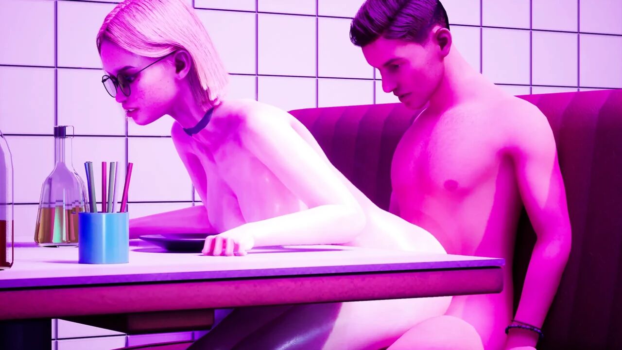 Hot teen fucked at vintage cafe 3D HENTAI