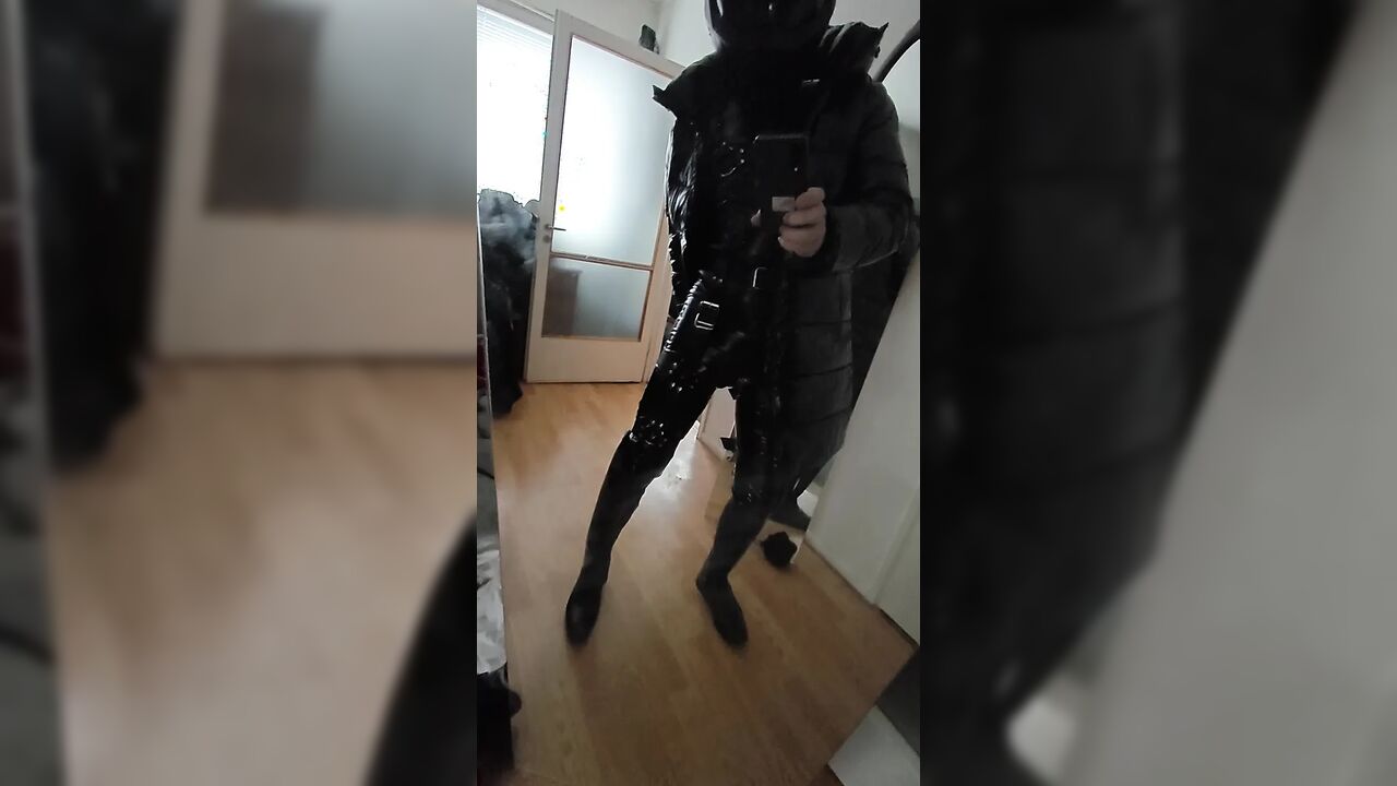 ShinySam1, shiny, catsuit, riding boots...