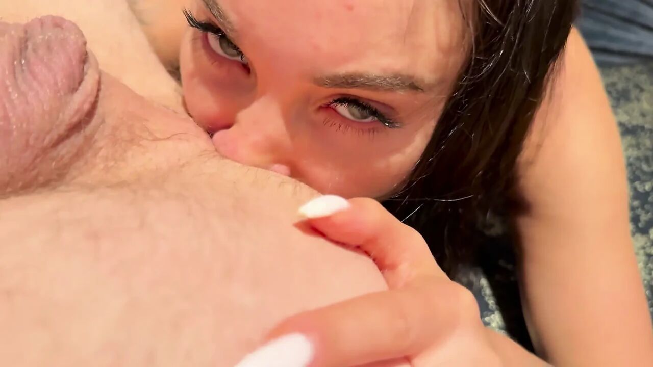 Monika Fox POV Blowjob, Handjob, Rimming And Gets Cum On Stomach In Hotel With Lover