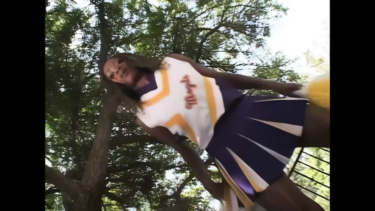 Black Cheerleader Has a Big Hard Cock for Her Wet Pussy